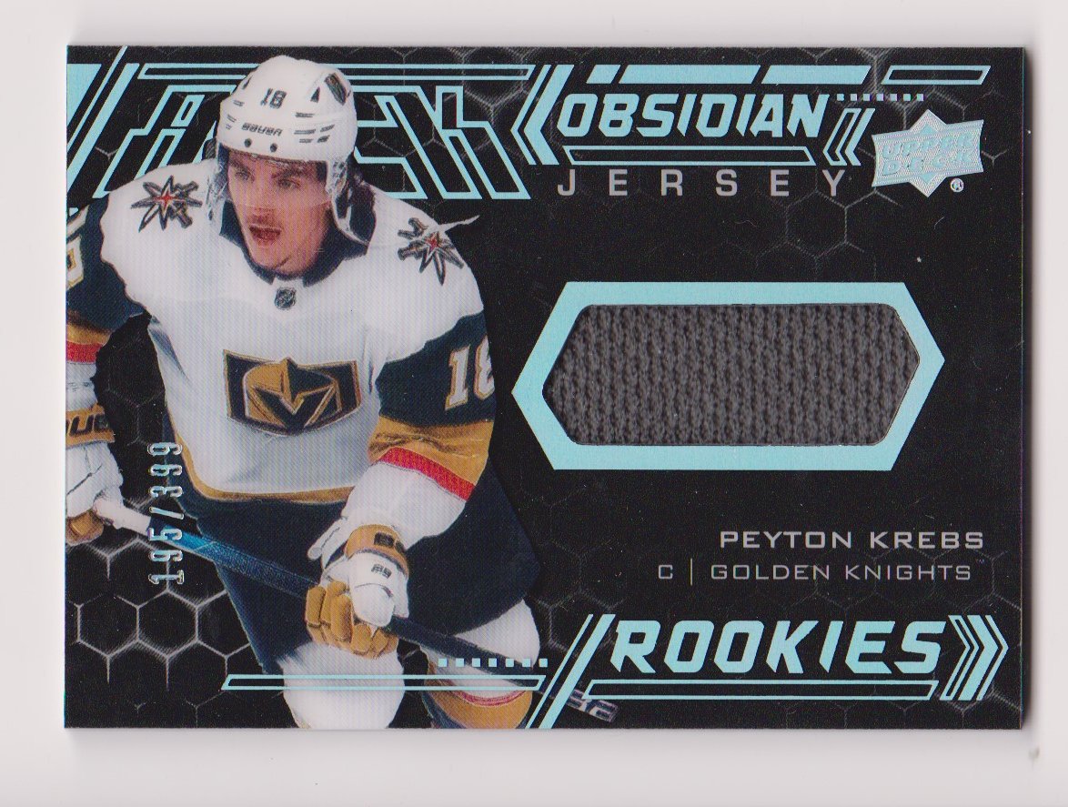 (image for) 2020-21 UD Black Obsidian Rookie Jerseys #ORJPK Peyton Krebs RC